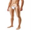 Daenrui Men's Shiny Ice Silk Pantyhose Suspender Stockings Hollow Out Footed Tight Leggings Pants Coffee Large view 2