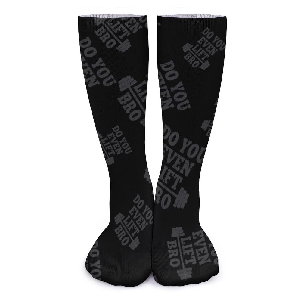 Do You Even Lift Bro Knee High Socks Thermal Stockings Cushion Sport Tube Socks for Women Men