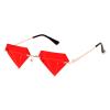 ailov Unique Diamond Rimless Trendy Sunglasses for Men Women UV400 Funky Harry Fashion Glasses (Red) view 2