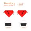 ailov Unique Diamond Rimless Trendy Sunglasses for Men Women UV400 Funky Harry Fashion Glasses (Red) view 4