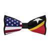 American and Saint Kitts Nevis Flag Men's Elegant Pre-Tied Bow Ties with Adjustable Neck Band Bowties view 1