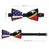 American and Saint Kitts Nevis Flag Men's Elegant Pre-Tied Bow Ties with Adjustable Neck Band Bowties view 2