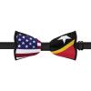 American and Saint Kitts Nevis Flag Men's Elegant Pre-Tied Bow Ties with Adjustable Neck Band Bowties view 3