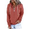 PBNBP Womens Solid Color Tops Kangaroo Pockets Drawstring Fall Loose Fit Sweatshirts Pullover Hooded Daily Wear Long Sleeve Dressy Hoodies Sudaderas view 1