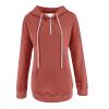 PBNBP Womens Solid Color Tops Kangaroo Pockets Drawstring Fall Loose Fit Sweatshirts Pullover Hooded Daily Wear Long Sleeve Dressy Hoodies Sudaderas view 2