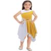 Kvysinly Girls Sleeveless Color Block Asymmetrical Praise Lyrical Dance Dress Gymnastics Ballet Leotard Dress Dancewear Yellow 6 Years view 1