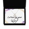 Heart Knot Silver Necklace Love Necklace, Love Gifts, Romantic Jewelry, I Love You Gift for Her, Valentines Day Gifts view 1
