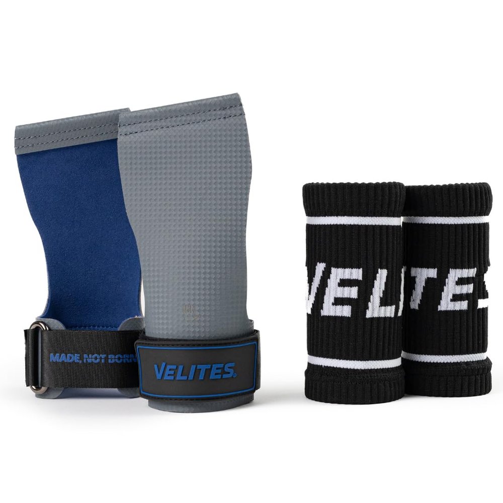 Velites I Quad Ultra Magnesium-Free Gloves I Weightlifting Mitts I for Cross Training or Gymnastics Athletes I Improve Results and Achieve Your Goals I Discover Our Sizes and Colours. (L, Grey)