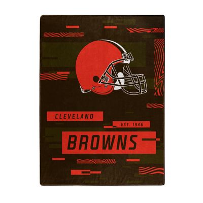 Northwest Enterprises NFL Digitize Design Plush Raschel Throw Blanket, 60"x80" (Cleveland Browns)