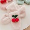 Yizelli Kids Winter Plush Scarf Cross Collar Fluffy Shawl Wrap Faux Fur Neck Warmer for 1-10 Years Old Girls Boys (Beige) view 2