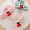 Yizelli Kids Winter Plush Scarf Cross Collar Fluffy Shawl Wrap Faux Fur Neck Warmer for 1-10 Years Old Girls Boys (Beige) view 3