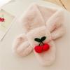 Yizelli Kids Winter Plush Scarf Cross Collar Fluffy Shawl Wrap Faux Fur Neck Warmer for 1-10 Years Old Girls Boys (Beige) view 4