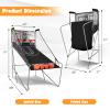 Goplus Foldable Dual Shot Basketball Arcade Game, Basketball Hoop Game w/Electronic Scoring, 8 Game Modes, 4 Balls, Indoor Outdoor Electronic Basketball Game Machine for Kids Adults (Black) view 4