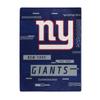 NORTHWEST ENTERPRISES NFL Digitize Design Plush Raschel Thow Blanket, 60"x80" (New York Giants) view 1
