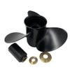 SLEIPNIR Propeller 14x13 for Johnson Outboard 3 Blades Aluminum Prop 13 Tooth RH view 2