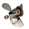 Propeller 13 7/8x15 for Johnson Outboard 3 Blades Stainless Steel Prop 13 Tooth RH 13.9x15 view 1