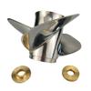 Propeller 13 7/8x15 for Johnson Outboard 3 Blades Stainless Steel Prop 13 Tooth RH 13.9x15 view 2