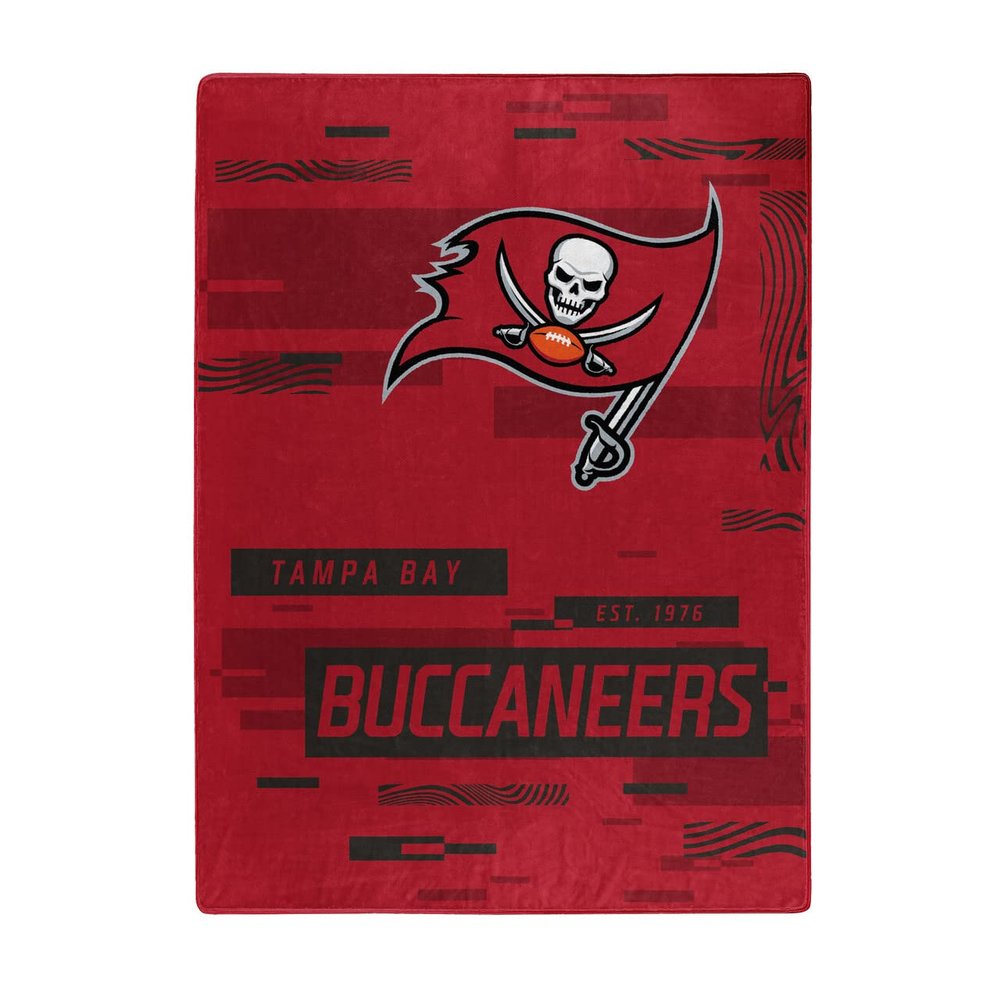 Northwest NFL Digitize Design Plush Raschel Thow Blanket, 60"x80" (Tampa Bay Buccaneers)