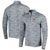 Antigua Men's Gray Cleveland Browns Brigade Throwback Quarter-Zip Top view 1