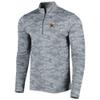 Antigua Men's Gray Cleveland Browns Brigade Throwback Quarter-Zip Top view 2