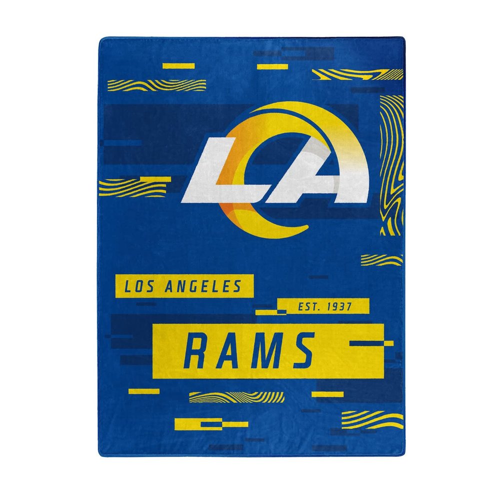 Northwest NFL Digitize Design Plush Raschel Thow Blanket, 60"x80" (Los Angeles Rams)