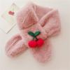 Yizelli Kids Winter Plush Scarf Cross Collar Fluffy Shawl Wrap Faux Fur Neck Warmer for 1-10 Years Old Girls Boys (Skin Pink) view 3