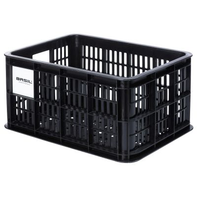 Basil B.V. Unisex - Adult Crate Bicycle Box, Black, 40.4 x 29.8 x 20.2 cm