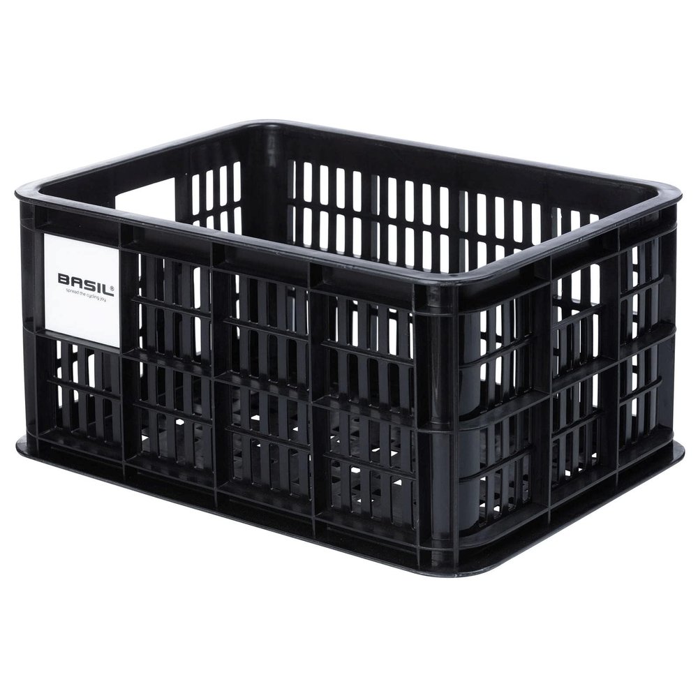 Basil B.V. Unisex - Adult Crate Bicycle Box, Black, 40.4 x 29.8 x 20.2 cm