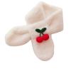 Yizelli Kids Winter Plush Scarf Cross Collar Fluffy Shawl Wrap Faux Fur Neck Warmer for 1-10 Years Old Girls Boys (White) view 1