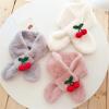 Yizelli Kids Winter Plush Scarf Cross Collar Fluffy Shawl Wrap Faux Fur Neck Warmer for 1-10 Years Old Girls Boys (White) view 3