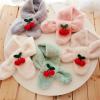 Yizelli Kids Winter Plush Scarf Cross Collar Fluffy Shawl Wrap Faux Fur Neck Warmer for 1-10 Years Old Girls Boys (White) view 4