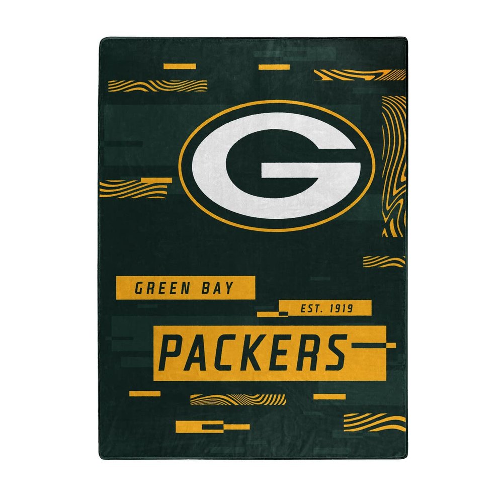 Northwest NFL Digitize Design Plush Raschel Thow Blanket, 60"x80" (Green Bay Packers)