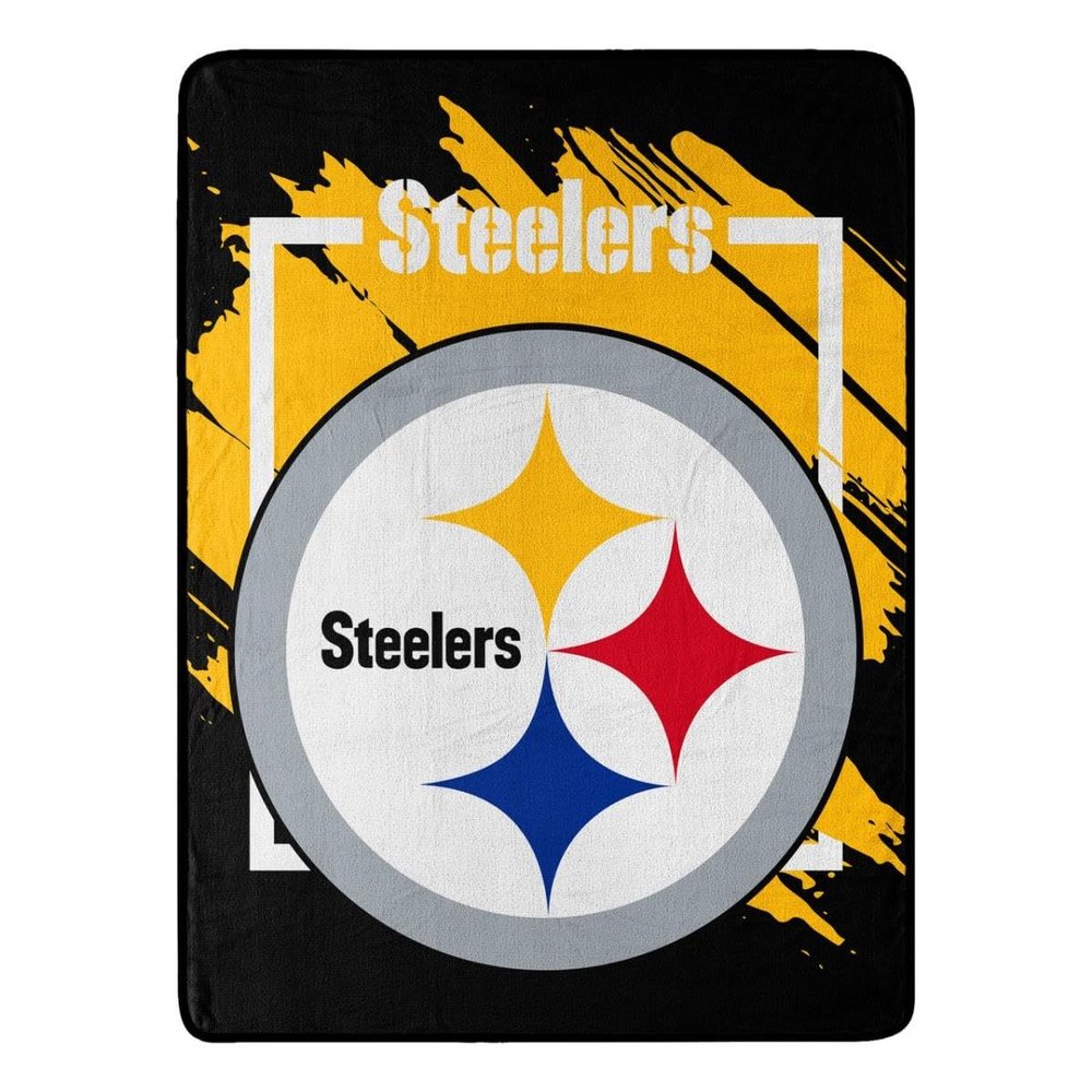 NORTHWEST ENTERPRISES NFL 46x60 Dimensional Design Micro Raschel Throw Blanket (Pittsburgh Steelers)
