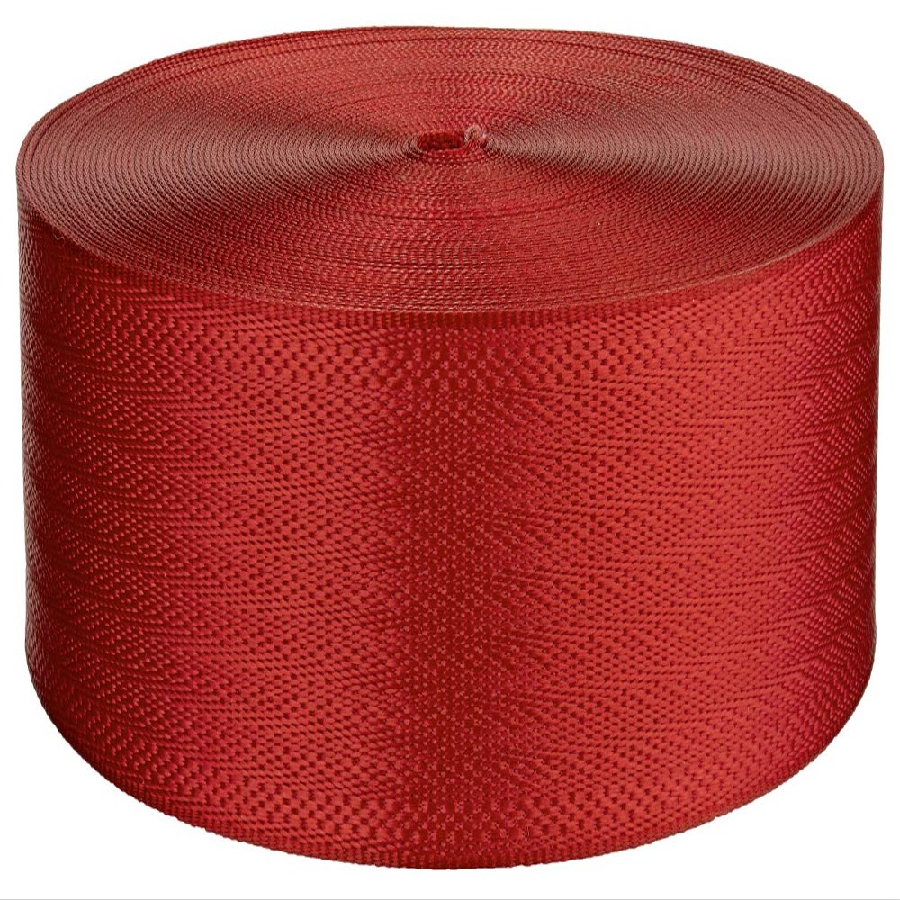 2 Inch Christmas Red Polyester Webbing Closeout, 50 Yards