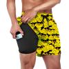 Wdpsuxin Men's Swim Trunks,Quick Dry Beach Rubber Duck Bathing Suit Workout Running Shorts with Compression Liner and Pockets Xx-Large view 2
