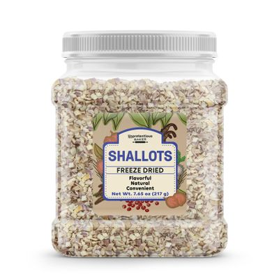 Unpretentious Freeze Dried Shallots, 7.65 oz, Flavorful, Food Storage, Bulk Container