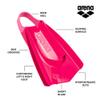 Arena Unisex Adult Powerfin Pro II Swim Training Fins Men and Women Silicone Short Blade Flippers Left/Right Customized, Pink, Size 9.5-10.5 view 2