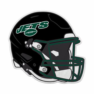 Rico Industries NFL Football New York Jets 3D Helmet Shape Cut Pennant - Home and Living Room Dcor - Soft Felt EZ to Hang