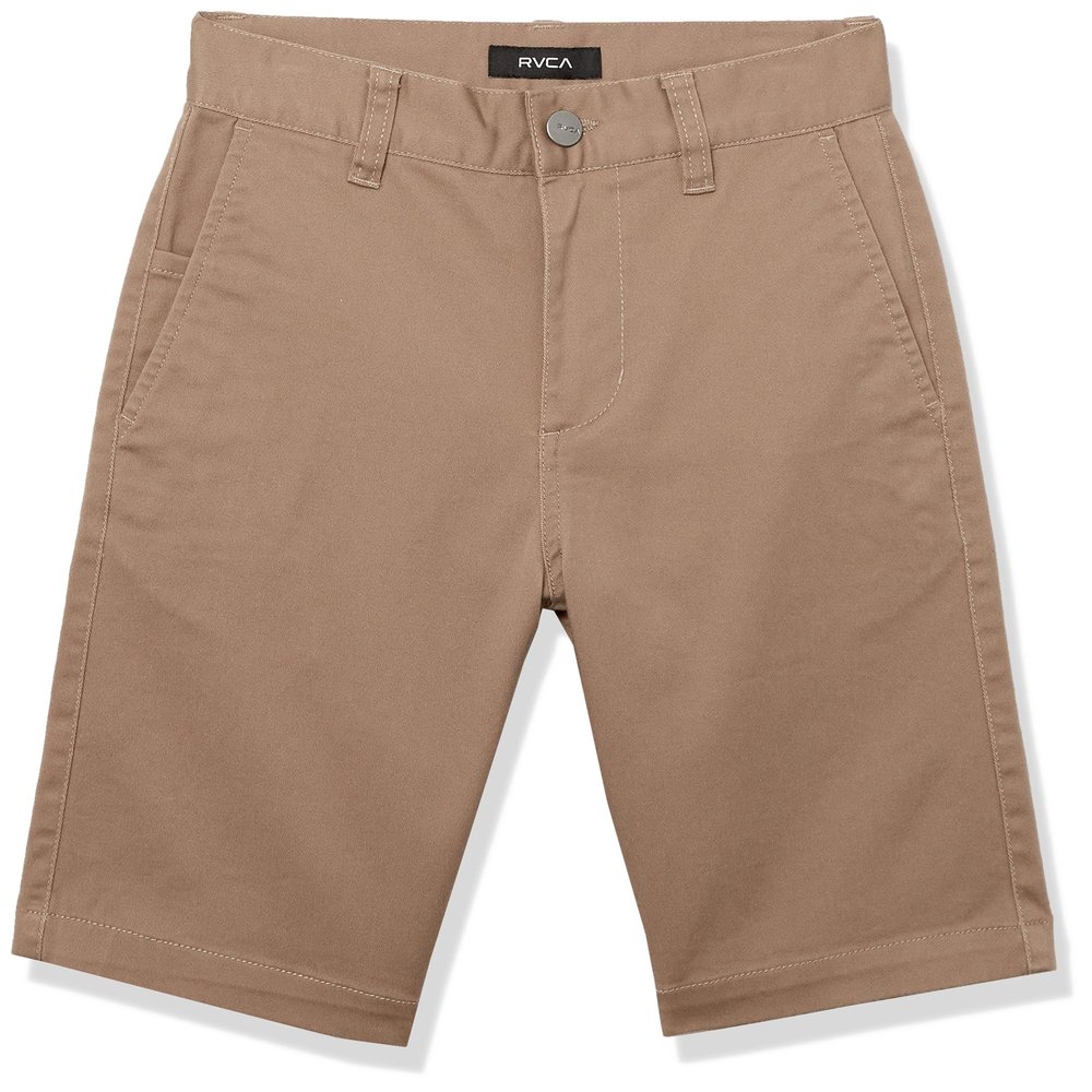 RVCA Boys, Weekday Stretch Short, Dark Khaki, 27