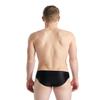 ARENA Feel Men's Threefold Swim Brief Stretchy Waterfeel Swimsuit Pool and Beach Swimwear, Black/Asphalt/White, US Size 40 view 2