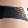 ARENA Feel Men's Threefold Swim Brief Stretchy Waterfeel Swimsuit Pool and Beach Swimwear, Black/Asphalt/White, US Size 40 view 4