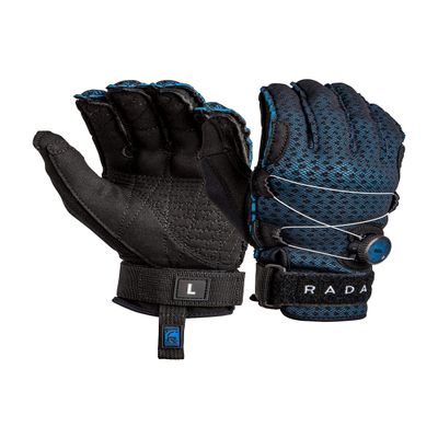 Radar Vapor-A Boa Inside-Out Waterski Glove - Black/True Blue Ariaprene - XS