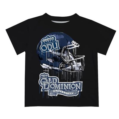 Vive La Fete Old Dominion Monarchs Original Dripping Football Helmet Black T-Shirt