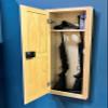 Hide-Away Recessed in The Wall Oak Gun Cabinet view 2