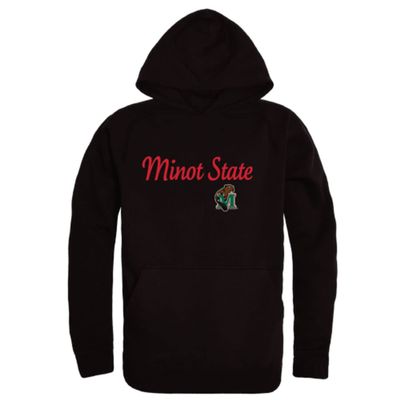 W Republic Minot State University Beavers Script Fleece Hoodie Sweatshirts Black X-Large