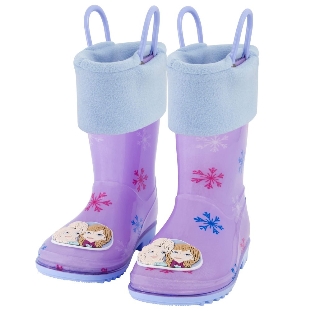 Disney Girls Frozen Toddler Rain Boots With Soft Removable Liner, Age 2-3 Years