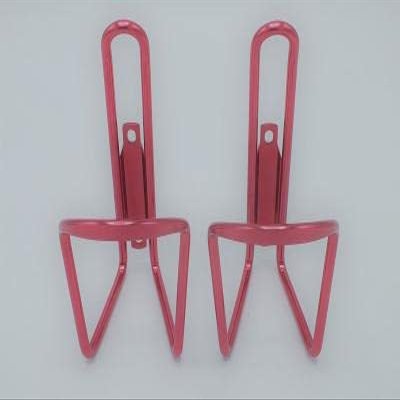 RED Water Bottle Cage Pair Road Mountain Hybrid Confort Cruiser Bike Frame Mount Aluminum Alloy