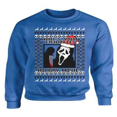 ALLNTRENDS Ugly Christmas Sweater 2025 Collection Funny Ugly Xmas Sweatshirts (S, Favorite Holiday Royal Blue)
