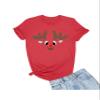 XX-Large Red Mens Christmas Reindeer Rudolf Face Funny Holiday T-Shirt view 1