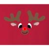 XX-Large Red Mens Christmas Reindeer Rudolf Face Funny Holiday T-Shirt view 4